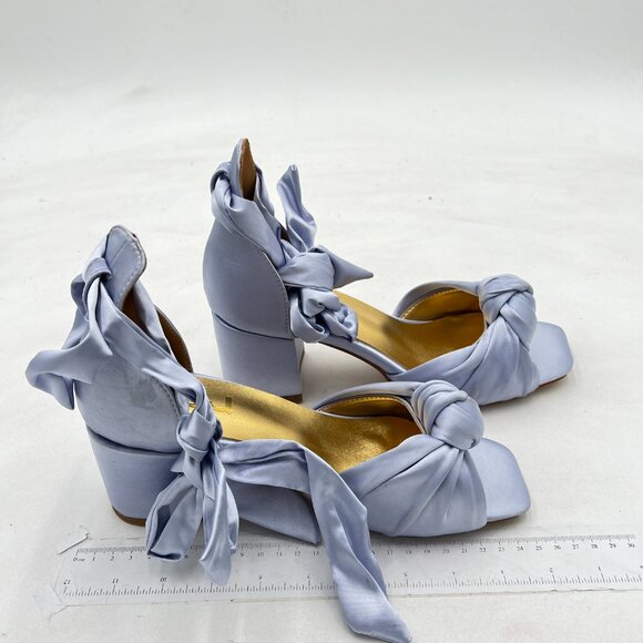 FSJ Women Platform Chunky Block High Heel Sandals Peep Toe Ankle Strap  Blue - Picture 3 of 6